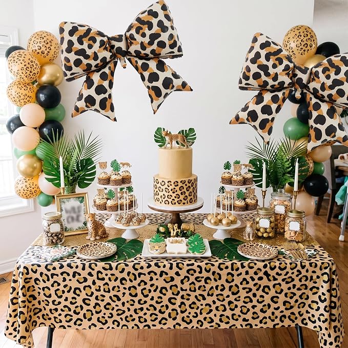 38 Inches Bow Balloon Leopard Print - Image 5