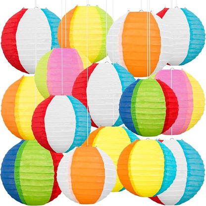 ‎Renbuzhu 45PCS Pool Party Decorations Beach Ball Paper Lanterns Bulk by Renbuzhu