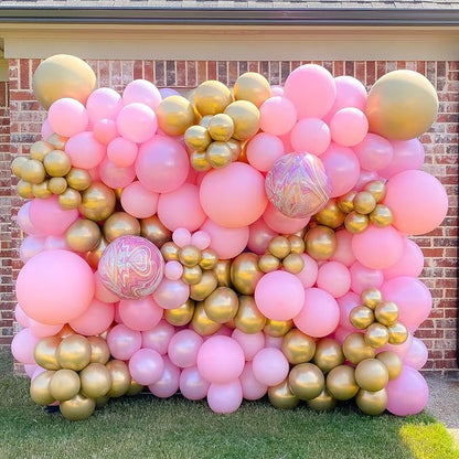 Voircoloria 130pcs Pink Balloons Garland Arch Kit, 18 12 10 5 Inch | - Image 5