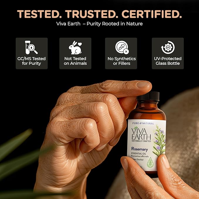 Rosemary Essential Oil – Pure and Natural Steam-Distilled Herbaceous Aroma for Diffusers, Hair and Scalp Blends, DIY Beauty, Soap, Candle Making, and Laundry Dryer Balls – with Glass Dropper, 4 oz