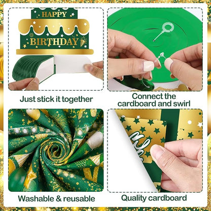Green Gold Birthday Decorations Set - Image 3
