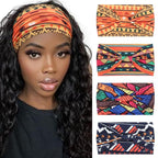 DRESHOW Wide Headbands for Women Knotted Turban Hairbands Boho Head Bands for Women's Hair Non-Slip Yoga Workout Hair Accessories 4 Pack