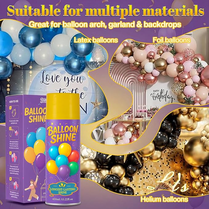Balloon Shine Spray 15 oz : Silicone High Gloss - Image 5