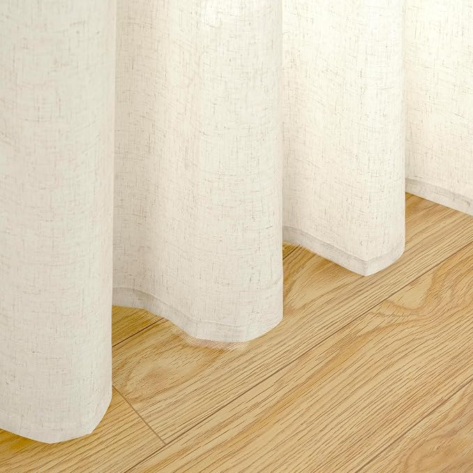 YoungsTex Linen Curtains 108 Inches Length Grommet Light Filtering Living Room - Image 9