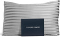Fishers Finery 25mm 100% Pure Mulberry Silk Pillowcase (Gray Stripe Standard)
