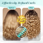 Curly Hair Brush, 5-in-1 Detangling & Curl Defining Brush for Curly Hair Wet or Dry, Shaping & Styling Brushes with Less Pulling for Women & Men (Teal)