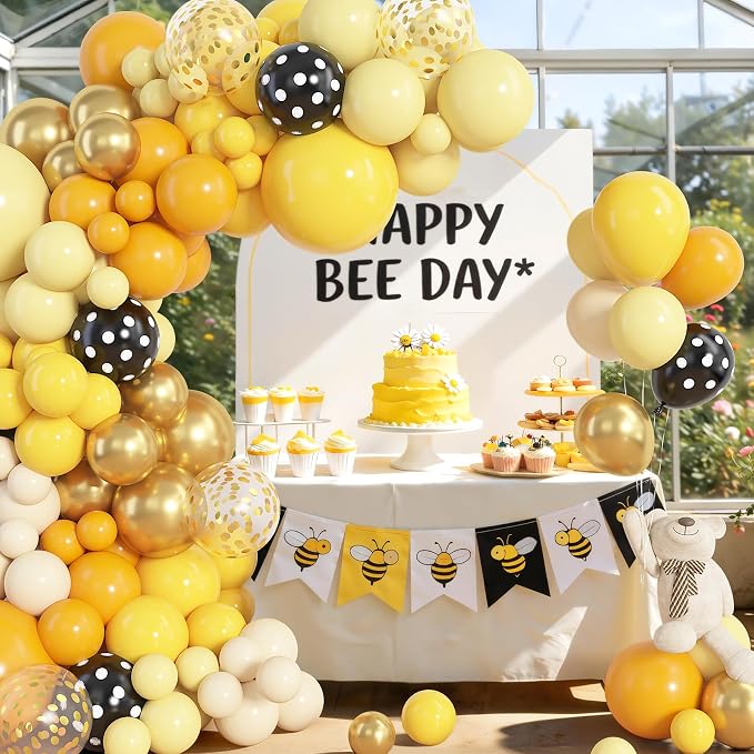 Amandir 153pcs Bee Balloon Arch Garland Kit Different Sizes | 18 12 10 5 inch - Image 7