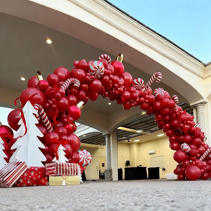 412pcs Ruby Red Balloon Arch Kit, 18 12 10 5 Inch Different Sizes Matte Latex - Image 5