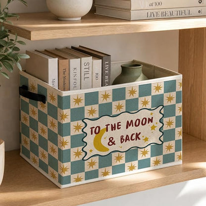 Moon and Stars Nursery Foldable Storage Bins Box - Image 3