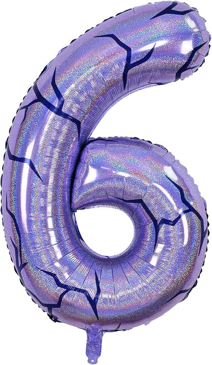 40 Inch Purple Kpop Number 6 Balloon by Froova