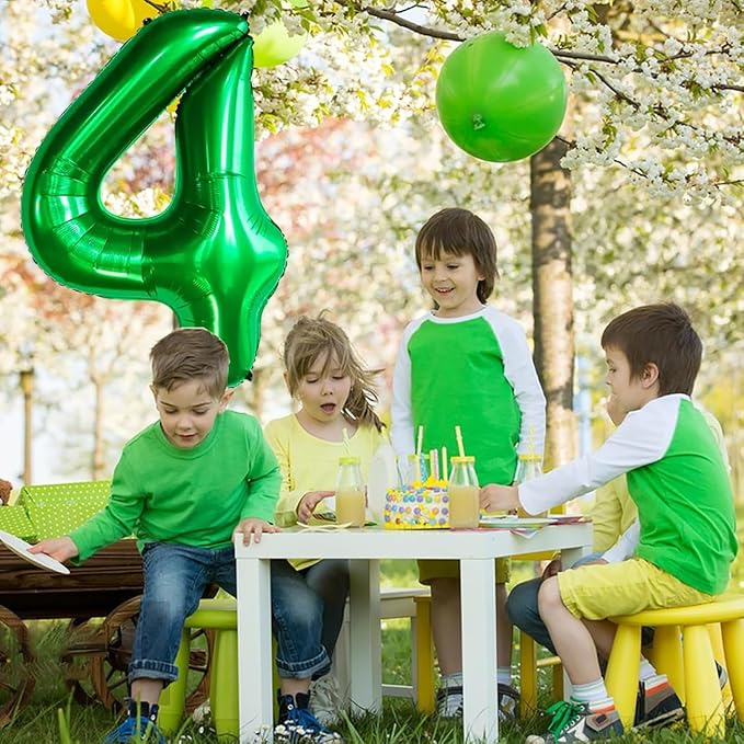 Green Number Balloons, 40 Inch Dark Green Balloon 4.4 Helium Balloon 4th - Image 4