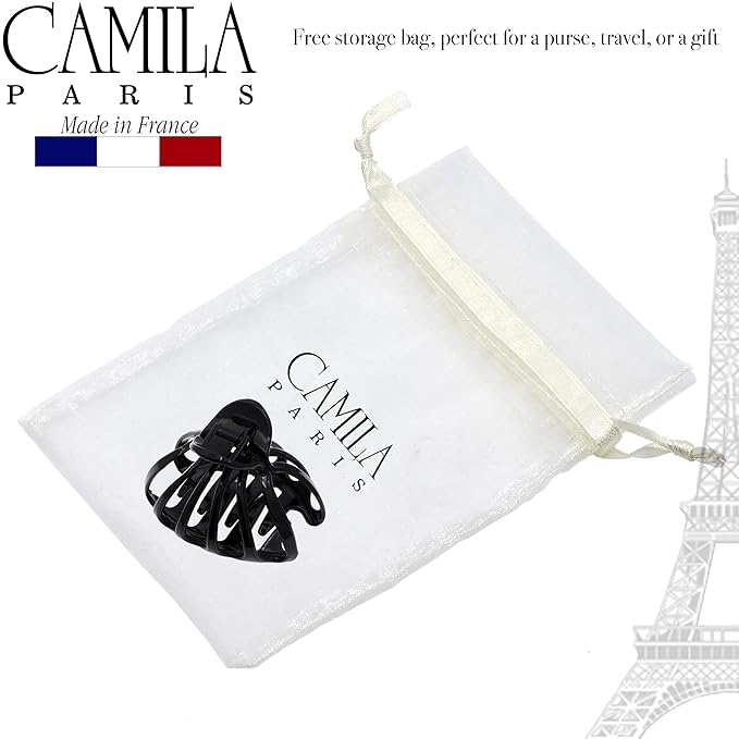 Camila Paris CP3050 French Octopus Hair Clip, Large Hair Clips for Thick Hair, Big Hair Claw Clip for Long Hair, Durable Girls Hair Clips for Women for Wavy Hair, Strong No-Slip Grip. Made in France