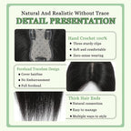 Hair Toppers for Women Real Human Hair, 360°3D Bangs Clip Human Toppers for Women with Thinning hair Realistic Scalp Line (Black, 3D Side Bangs (11 * 7))