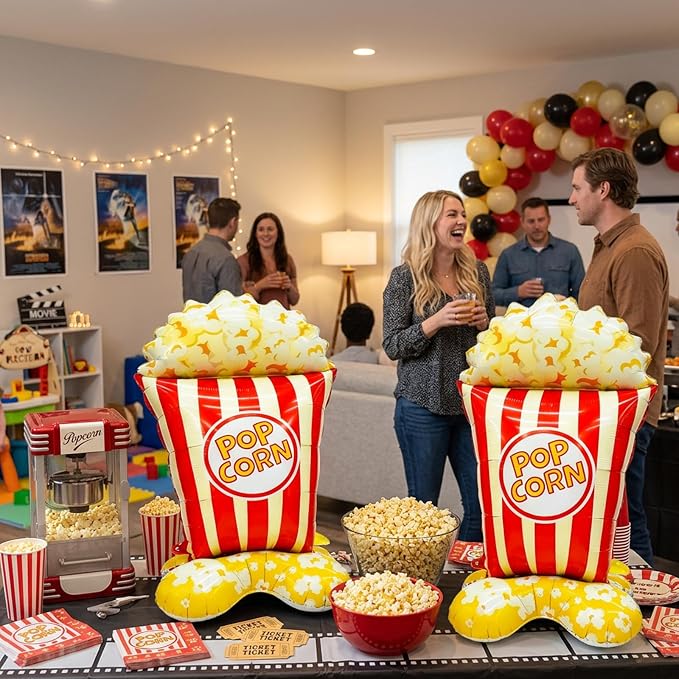 2Pcs Popcorn Balloons, Popcorn Balloon Arch Decor, Giant 44.5 Inch Standing - Image 6