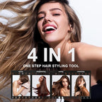 Travel Hair Dryer Brush Dual Voltage Blow Dryer in One, 2 inch Mini Hot Air Styling Tool, Hair Volumizer/Straightener/Curler with Universal Adapter, European Travel Size Styler