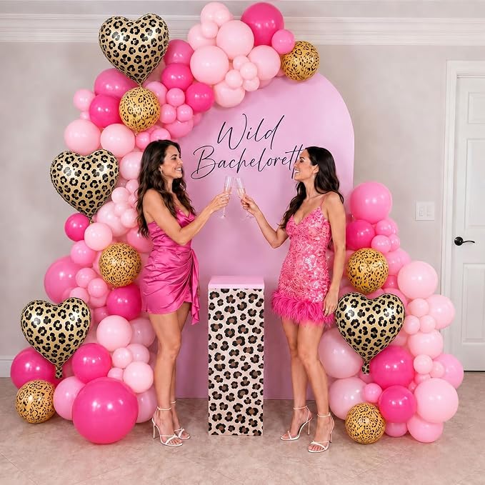 Leopard Print Heart Balloons, Animal Print Heart Shaped Helium Balloon - Image 6