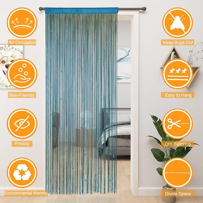 YIIBAII Beaded Curtain Beaded Curtains - Image 9