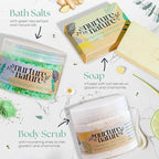 Nurture by Nature RELAX & UPLIFT Spa Kit for Women – Birthday Gifts for Women – 6 Piece Gift Basket with Hand Soap, Body Scrub, Hand Cream & More - Vegan Self Care Kit - Relaxation Gifts for Her