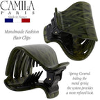 Camila Paris CP3264 French Hair Clip for Women for Long Curly Wavy Hair, Green, Girls Hair Claw Clips Jaw Fashion Styling Hair Accessories for Women, Strong Hold No Slip Grip, Made in France
