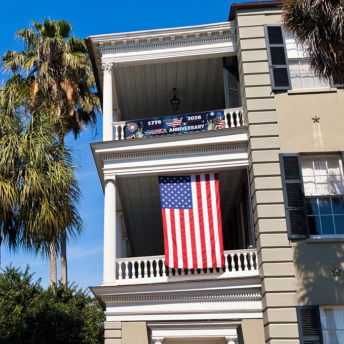 American 250th Anniversary Banner, 300x60cm/10x2ft American Patriotic Flag USA - Image 7