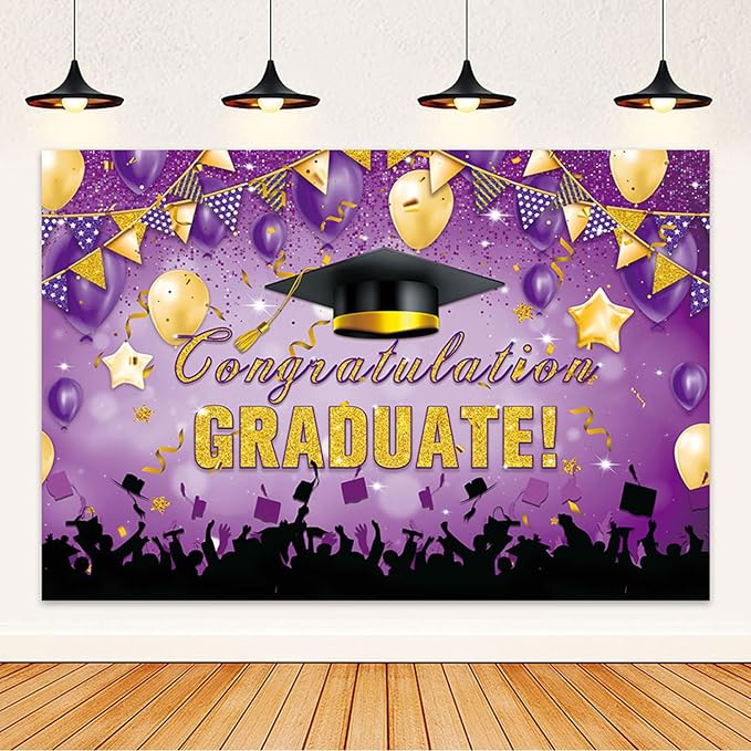 Large Grad Congratulations Banner Graduation Decorations Class of 2026 | 72x44 by Unknown