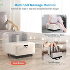 COMFIER 2-in-1 Shiatsu Foot Massager&Foot Rest,Foot and Calf Massager with APP Control,Heated Feet Massager for Foot Pain Relief,Gifts for Men Women