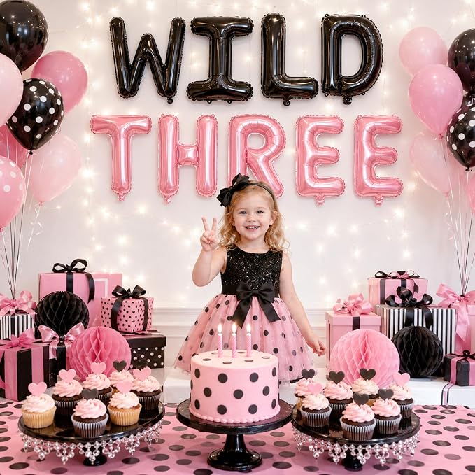 52 Pcs Letter Balloons Pink Black Balloon Banner 16 Inch 2 Sets A- Z Alphabet - Image 8