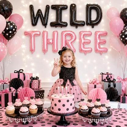 52 Pcs Letter Balloons Pink Black Balloon Banner 16 Inch 2 Sets A- Z Alphabet - Image 8