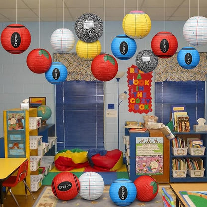 12 Pcs Back to School Classroom Paper Lanterns 10 Inch Classroom Hanging - Image 6