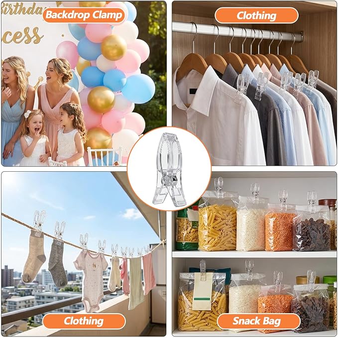 30pcs Balloon Arch Clips Clear Balloon Clamps - Image 4