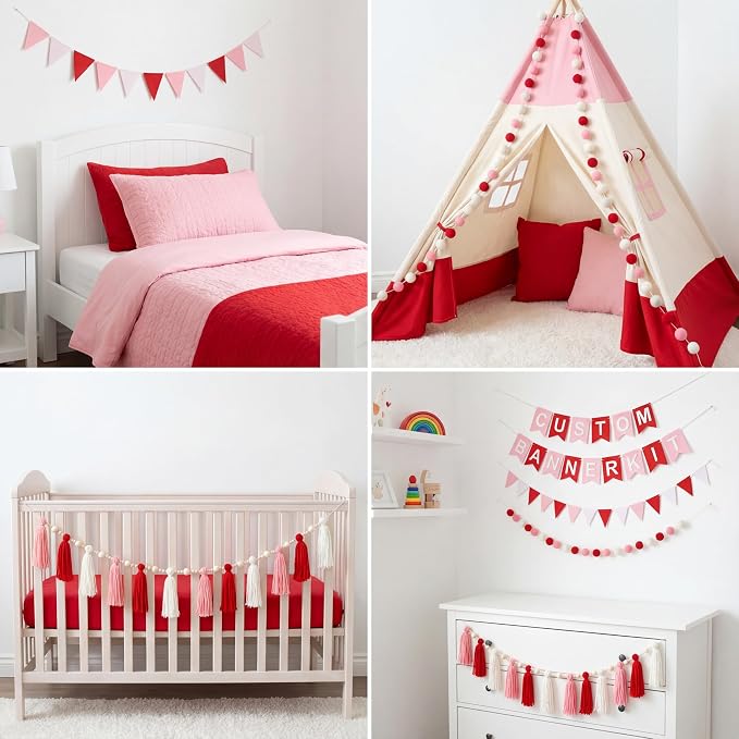 SmoothNovelty 139 Pcs Felt DIY Custom Banner Kit Include 104 Letters 18 - Image 5