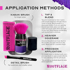 Temporary Hair Color, Fun Colored Hair Powder - Temporary Hair Dye, Root Concealer, Hair Texturizer, Kabuki Applicator with Detail Brush Included (Purple Reign)