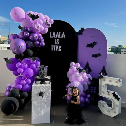 Isndare Purple Black Balloons, 12 Inch Dark Purple Light Balloons - Image 3