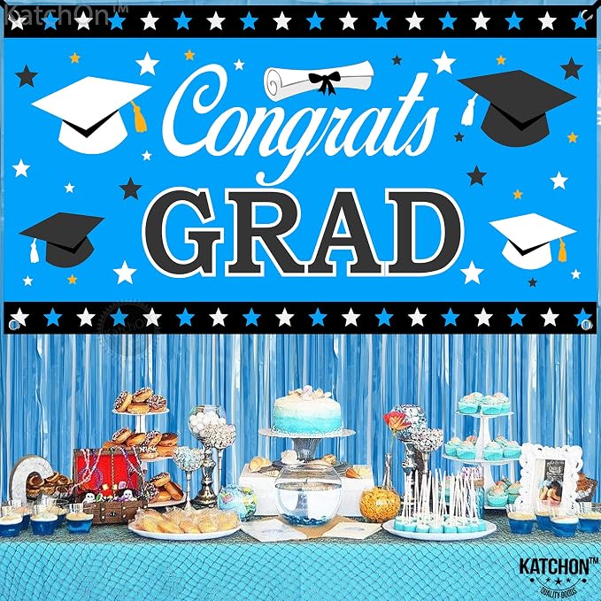 KatchOn Congrats Grad Banner 72x44 Inch | Graduation Banner, Congratulations - Image 9