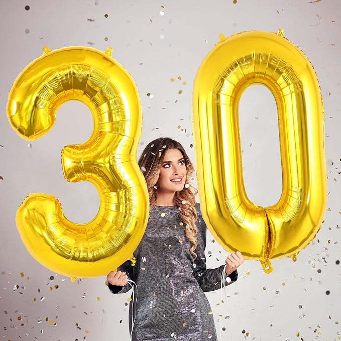 30 Number Balloons Large Foil Number Balloon Big 40 Inch - Image 2