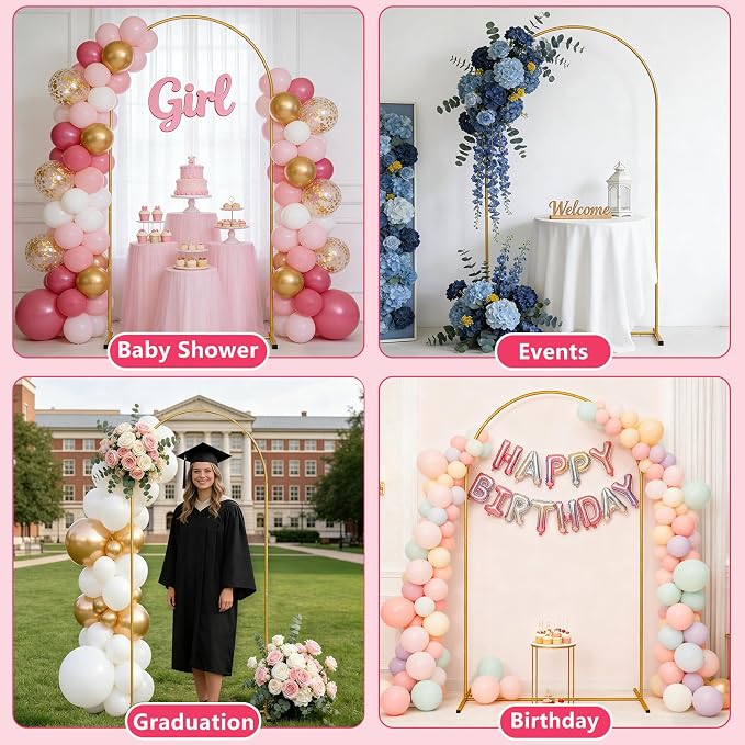 6FT Arch Backdrop Stand, Wedding Arch Backdrop Stand, Balloon Arch Stand | - Image 6