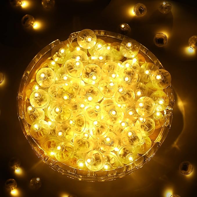 ZGWJ 200PCs Warm White Balloon Lights Mini, Battery Powered, Long Standby Time by ZGWJ