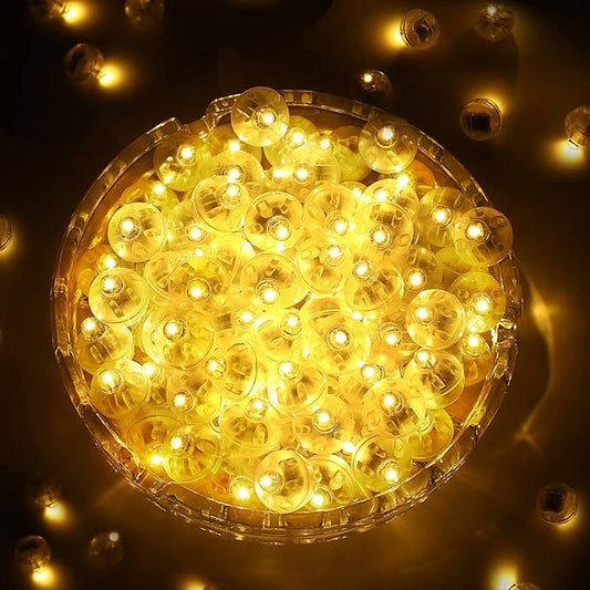 ZGWJ 50PCs Wram White Balloon Lights Mini, Battery Powered, Long Standby Time by ZGWJ