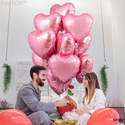 KatchOn Pink Heart Balloons 18 Inch, Light Pink Pride Month Decorations - Image 3
