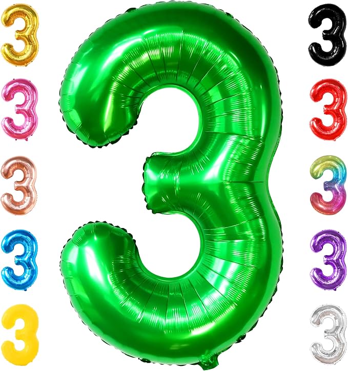KatchOn, Giant Green Number 3 Balloon by KatchOn