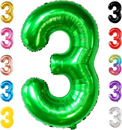 KatchOn, Giant Green Number 3 Balloon by KatchOn