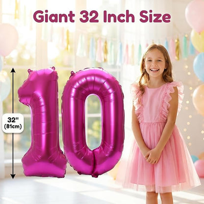 YPSelected 32 Inch Large Foil Helium Number Balloon Birthday Wedding Party 0-9 - Image 4