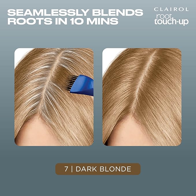 Clairol Root Touch-Up by Nice'n Easy Permanent Hair Dye, 7 Dark Blonde Hair Color, Pack of 1