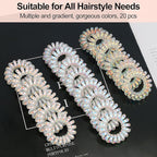 JessLab Spiral Hair Ties, 20 Pcs Traceless Phone Cord Hair Ties No Crease Spiral Bracelet Plastic Coil Ponytail Holders No-Damage Headband Hair Accessory for Girls Women Ladies Gift