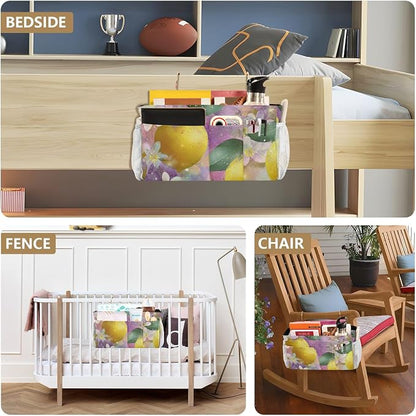 Bedside Caddy Metal Frame Hanging Organizer Bunk Bed Dorm Accessories Hook And - Image 8