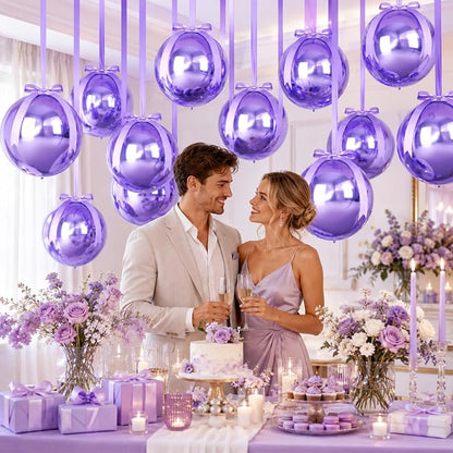 Purple Round Foil Balloons - Image 6