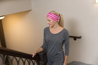 RiptGear Stretch Sport Headband for Women (Pink Solid and Striped) — Non-Slip Sweat Wicking Fabric Great for Yoga, Running or The Gym — Soft Headband That Fits Most Head Sizes — (2-Pack)