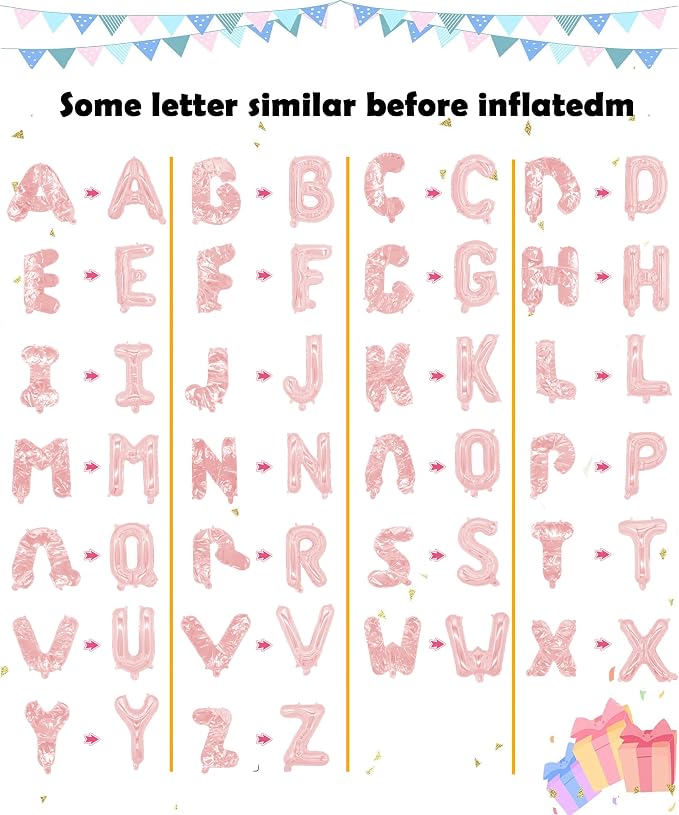 Letter Balloons 16 Inch Mylar Foil Alphabet Letter A-Z Balloons Set - Image 5
