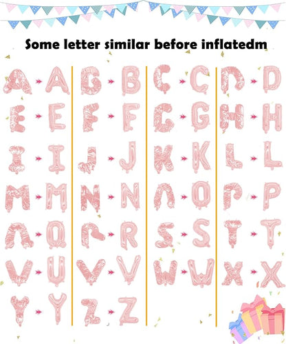 Letter Balloons 16 Inch Mylar Foil Alphabet Letter A-Z Balloons Set - Image 5