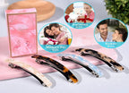 Fsmiling Hair Barrettes for Women French Hair Barrette Clip Large Acetate Hair Clips Barrette No Slip Hair Accessories 4-Pack